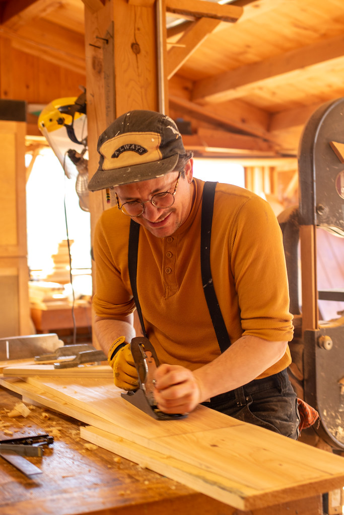 Portrait of Sammy in the shop